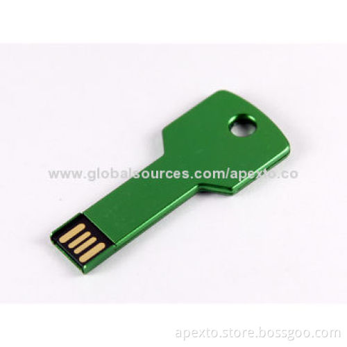 Key-shaped USB sticks, one part or two parts structure, brush or polish surfaceNew